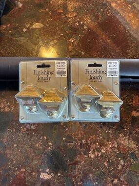 New in package: Forey Finials Set in Gold - Pack of 2